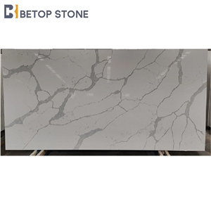 Calacatta Marble Quartz Artificial Stone Kitchen Countertop