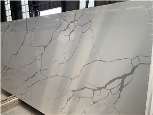 Calacatta White Quartz Slabs Solid Surface Stone