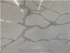 Slab Calacatta Marble Jade Quartz Artificial Stone 1407