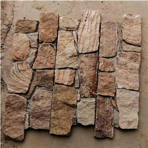Culture Cemented Stacked Stone Wall Cladding Sandstone Slate