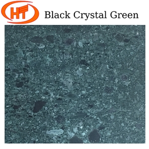Black Crystal Green Granite Slab