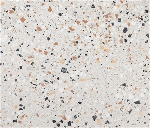Eccitare Terrazzo Ivory White 10Mm Tiles For Floors