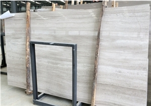 China White Wooden Marble With Cross-Cut Polished Surface