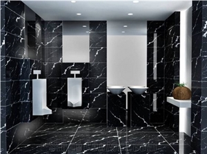 Nero Marquina Marble Bathroom Wall & Floor Covering Tiles 