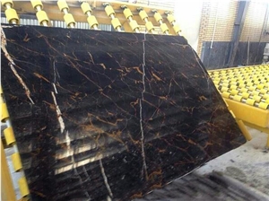 Pasargad Golden Black Marble Slabs Iran Black Marble