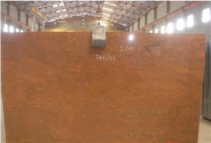 Red Multicolor Granite Slabs, Tiles