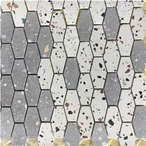 Bowling Terrazzo Kitchen Floor Wall Backsplash Mosaic Tile 