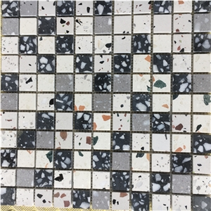 Mixed Terrazzo Kitchen Wall Mosaic Stone Backsplash Tile