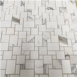 Marble Bric Mosaic Wall Tile Calacatta French Pattern Floor 