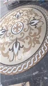 Marble Mosaic Floor Carpet Medallion Round Modern Pattern