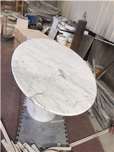 Marble Stone Furniture Statuario Carrara Dining Coffee Table