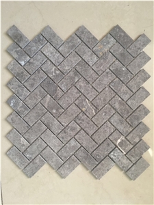 Mixed Marble Floor Design Mosaic Carrara Chevron Bath Tile