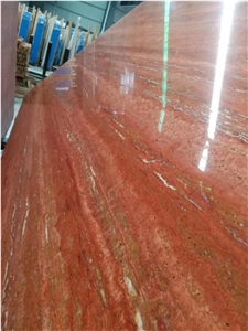 Rose River Travertine Slab Iran Red Travertine Floor Slabs