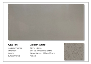 Ocean White Engineered Stone Slab,Quartz Stone Slabs