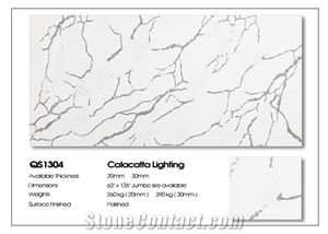VG 1502 Calacatta  Lighting Artificial Quartz Wall