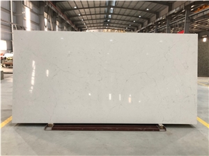 Vg 2405 Artificial Carrara Quartz Stone Slab Calacatta