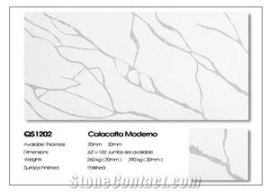 Vg1302 Calacatta Moderno Artificial Stone Slabs 