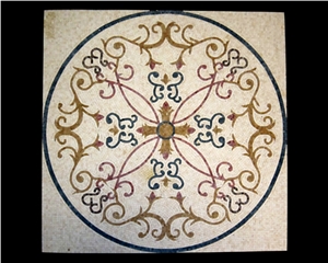 Square Waterjet Medallion Flooring Tiles