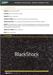 Black Shock Schist Block / Meteorus Schist