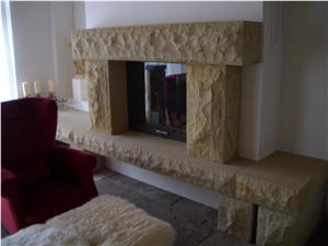 Hotel Fireplace Split Face Scharbeutz Sandstone