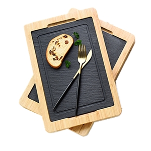 Slate Tray Stone Plate Kitchen Accessories Slate With Bamboo
