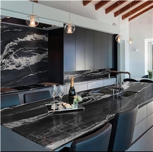 Nghe An Black Marble Kitchen Countertop