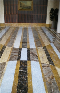 Waterjet Pattern, Marble Flooring