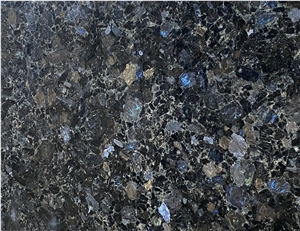 Volga Blue Granite Strips & Tiles Black
