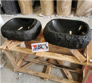 Own Factory Premium Black Granite Rectangle Sink Basin