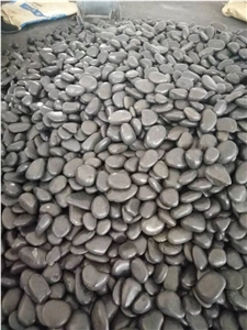 Black Pebble And Gravel Stone For Landscaping Garden Walkway
