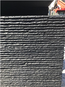 Black Slate River Run Stone Chiseled Wall Cladding Tile 