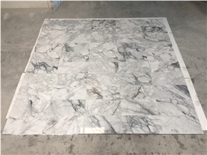 Chinese Arabescato White Marble Wall Floor 10Mm Thin Tiles