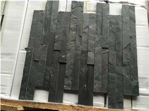 Exterior Black Rusty Natural Slate Split Face Cultured Stone