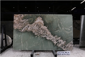 Green Marble Wings Of The Angel Book Matched Wall Panels