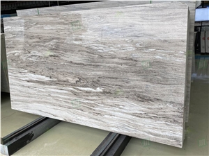 High Quality Brown Marble Polished Slab For Interior Decor