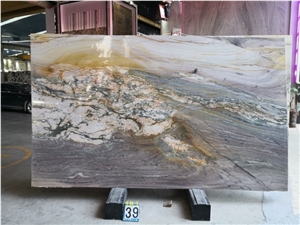 Purple Wave Marble Slabs For Tiles And Wall Panel Decoration