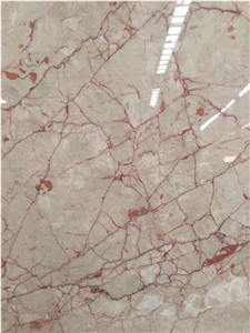 Red Rose Marble Slab For Interior Walling And Flooring Tiles