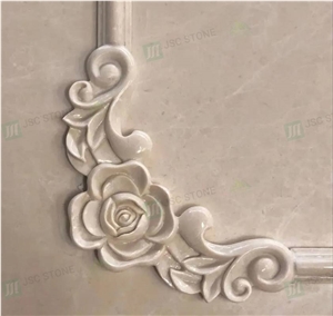 Royal Botticino Marble Carved Sculpture Wall Art Relief