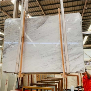 Polished Ariston White Marble Slabs For Interior Design