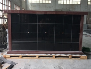 64 Niche Columbariums Wall Imperial Red Granite For Cemtery 