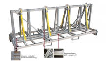 A- Frame Kitchen Worktop Transport Racks, Galvanized 2.35 M