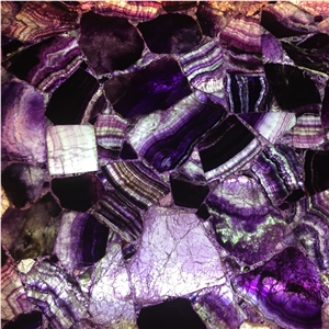 Agate Stone Purple Semiprecious,Backlit Agate Wall Tile 