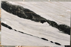 China Panda White Marble Slab For Interior Walll Floor Tile