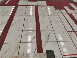 Luxury Chinese Eastern Calacatta Oro White Marble Slab Tile