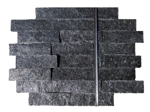 Natural Stone Black Quartzite Split Wall Panels