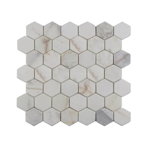 Octave/Penny Round/White Marble Mosaic Wall/Floor Tile