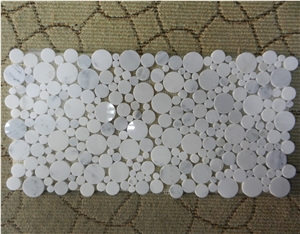 Penny Round Mosaic Tiles Marble Stone Bathroom Decoration