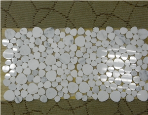 Penny Round Mosaic Tiles Marble Stone Bathroom Decoration