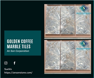 Hot Product - Vietnam Golden Coffee Marble Tiles 