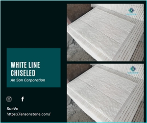 Hot Product -  Vietnam White Line Chiseled Wall Panel 